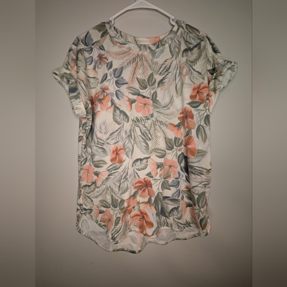 Cupio Floral/Tropical Print Women's Top Size M